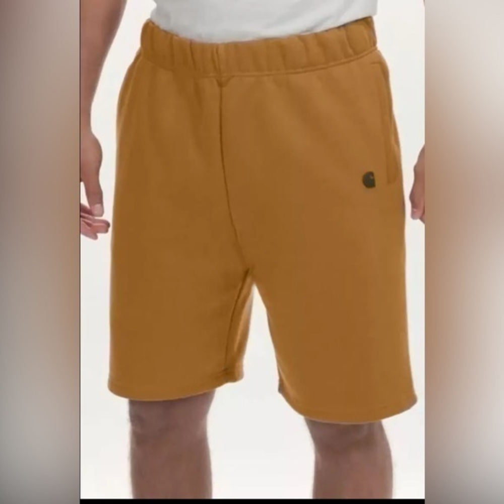 Carhartt Men's Loose Fit Midweight Fleece 9" Shorts Brown NEW size Small